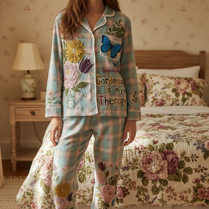Floral Garden Therapy Pajama Set - Personalized Gift For Gardeners 06PALU251125