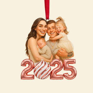Custom Caricature Photo Personalized Gifts For Family Christmas Ornament 03pgtn130825-Homacus