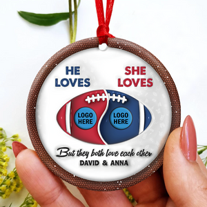 Personalized Gifts For Couple American Football Christmas Ornament 02hupu250924-Homacus