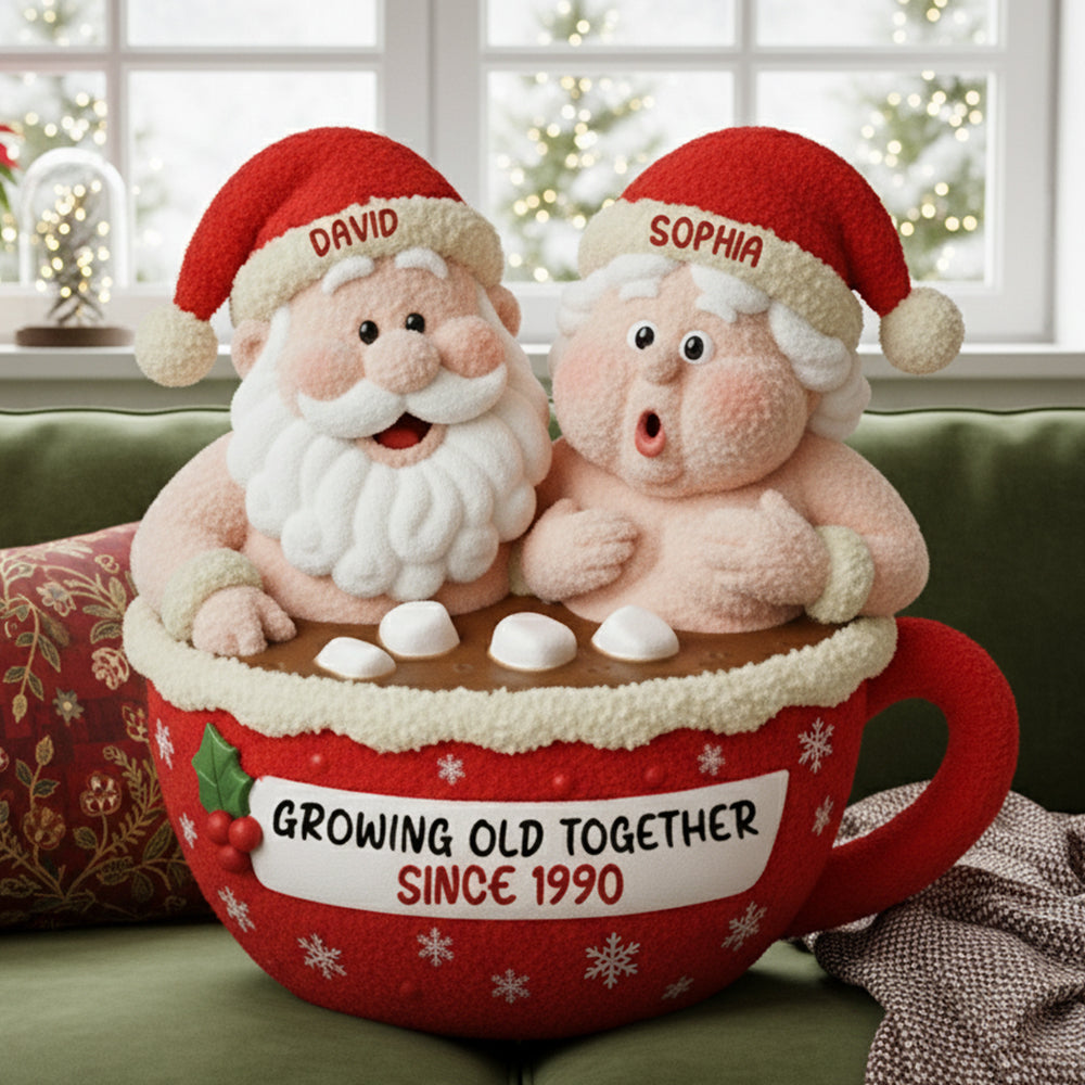 Funny Old Couple Pillow - Personalized Gifts For Couple Christmas Pillow 04OHTN111125-Homacus