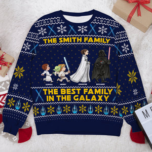 Personalized Gifts For Family Cosmic Adventure Ugly Sweater, Best Family In The Galaxy 02TGQN101024-Homacus