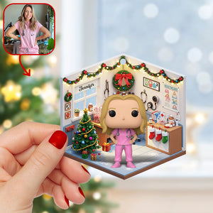Cute Nurse Christmas Ornament - Custom Photo Gifts For Nurse 05pgqn060925-Homacus