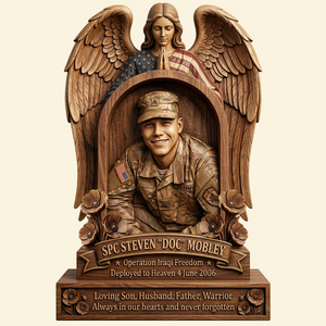 Custom Photo Military Hero Memorial Plaque, Keepsake To Remember A Veteran 02qhtn250326-Homacus
