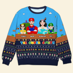 Personalized Christmas Gift for Family, Cartoon Family Ugly Sweater 04TOMH151024PA-Homacus