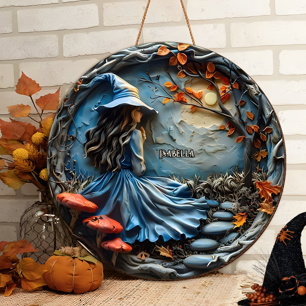 Personalized Gifts For Witch Halloween Wood Sign 04HUDC220824-Homacus