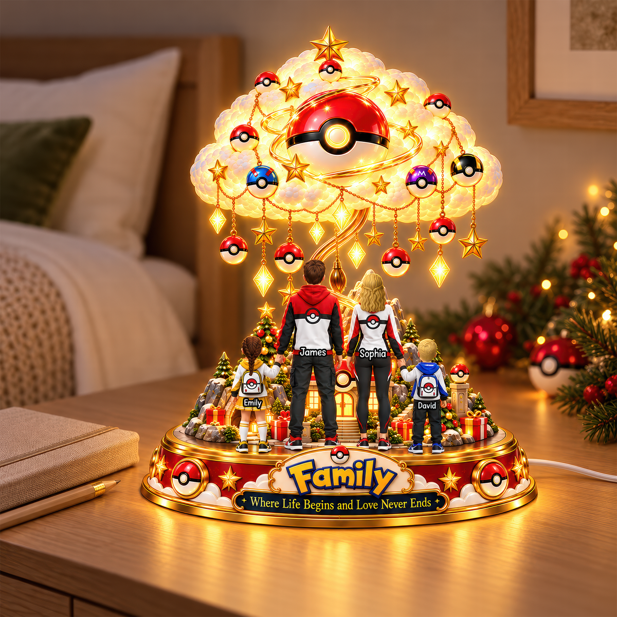 Colorful Creature Family Acrylic Light Box - Personalized Christmas Gifts For Family 01ohqn131026-Homacus