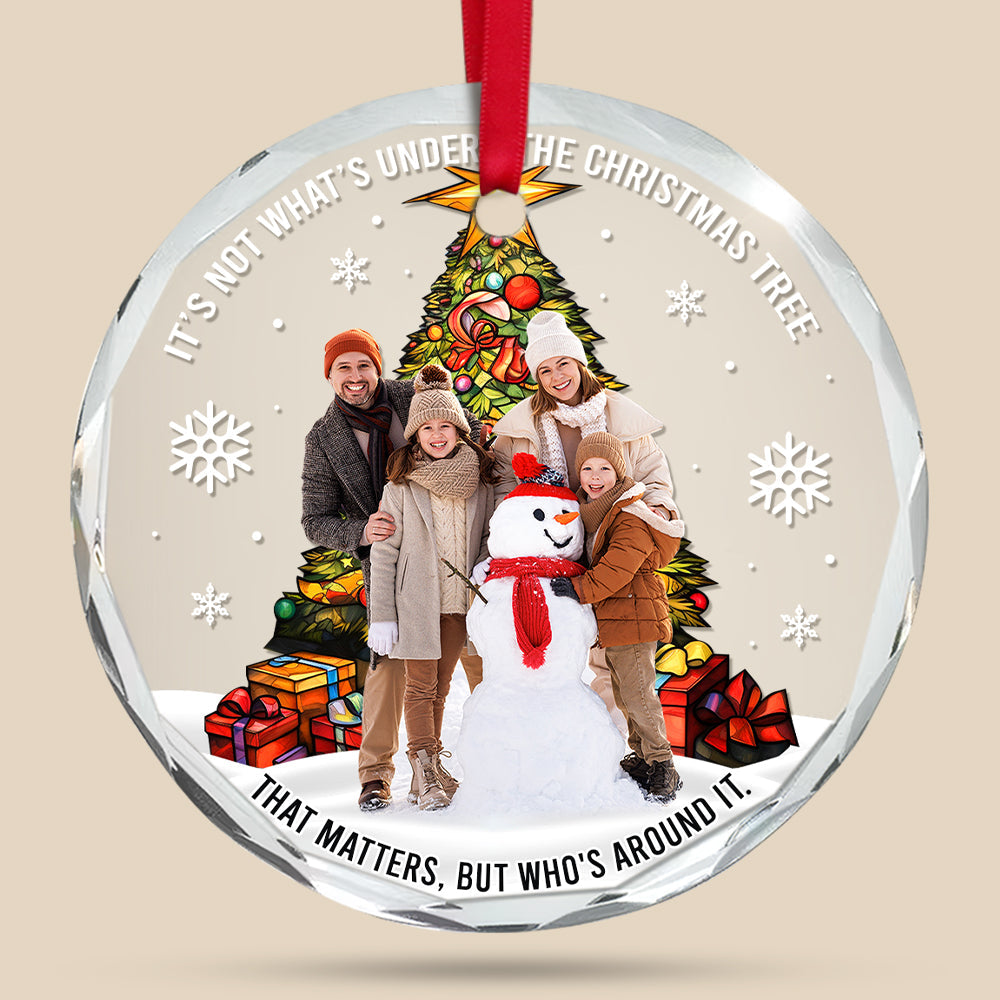 Custom Photo Christmas Gifts For Family Crystal Ornament 04ACQN300924-Homacus
