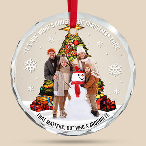 Custom Photo Christmas Gifts For Family Crystal Ornament 04ACQN300924-Homacus