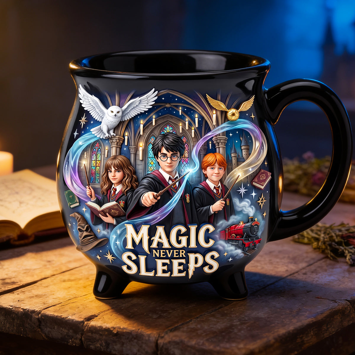 Fantastical World Ceramic Cauldron Mug - Personalized Gifts 03tydt180826-Homacus