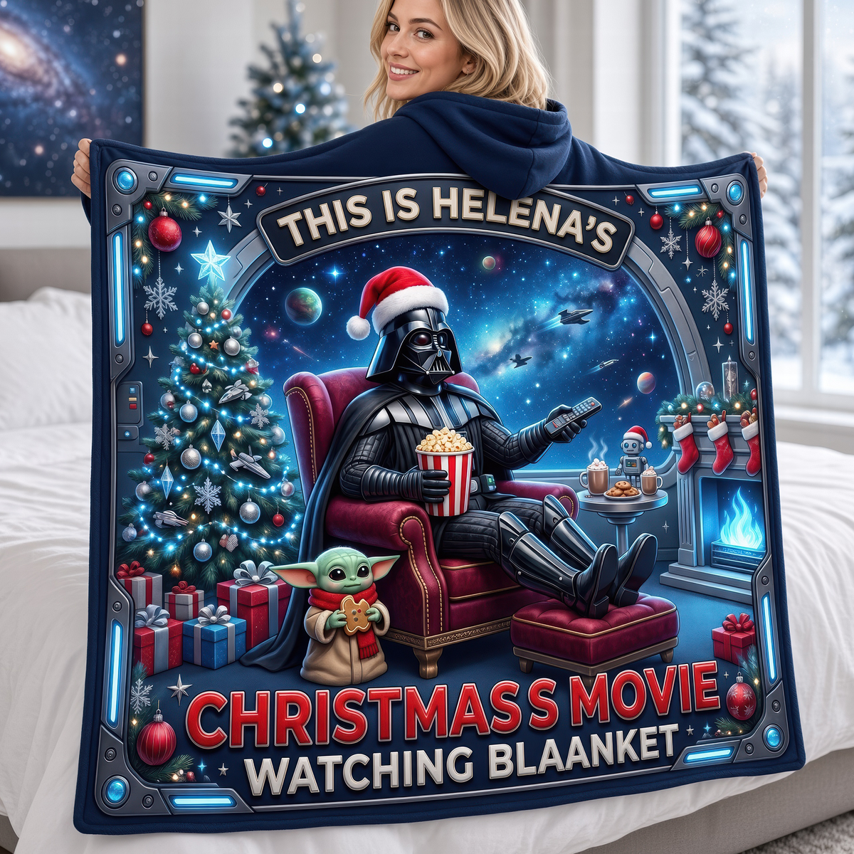 Christmas Watching Hood Blanket - Personalized Gifts For Christmas 04toqn261026-Homacus
