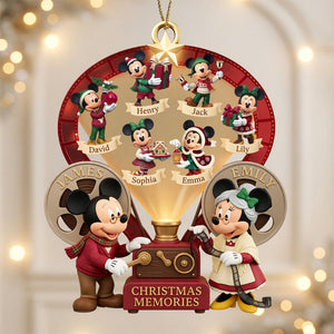Holiday Mouse Family - Personalized Christmas Ornament 02hadt010826-Homacus