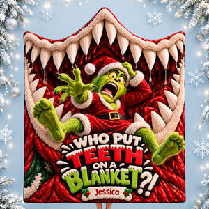 Put Teeth On A Blanket - Personalized Christmas Gifts Wearable Blanket Hoodie 06hadt161026-Homacus
