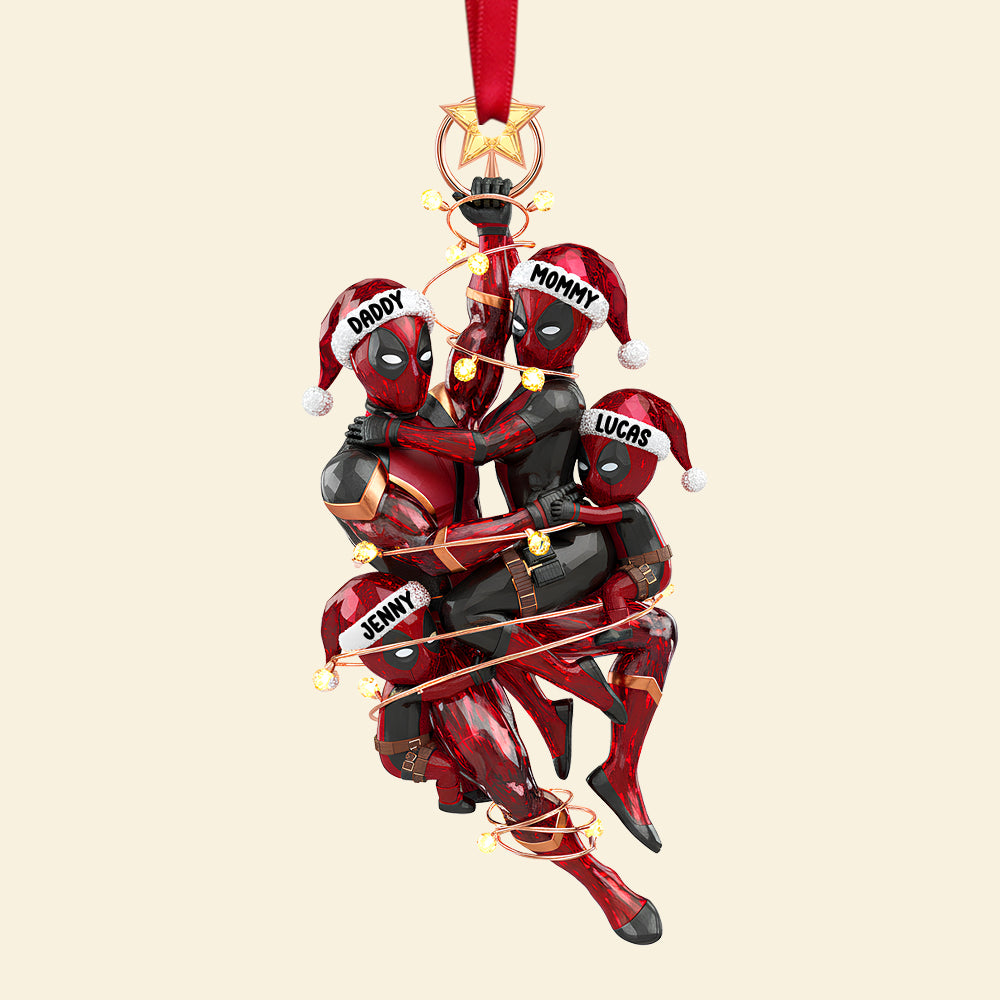 Playful Family Tree Ornament, Personalized Gifts For Family Ornament 03qhtn230925-Homacus