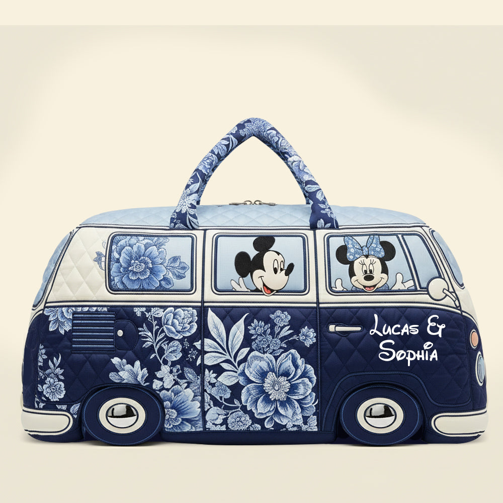 Personalized Gifts For Couple Toile de Jouy Quilted Duffle Bag 01pgtn081025-Homacus