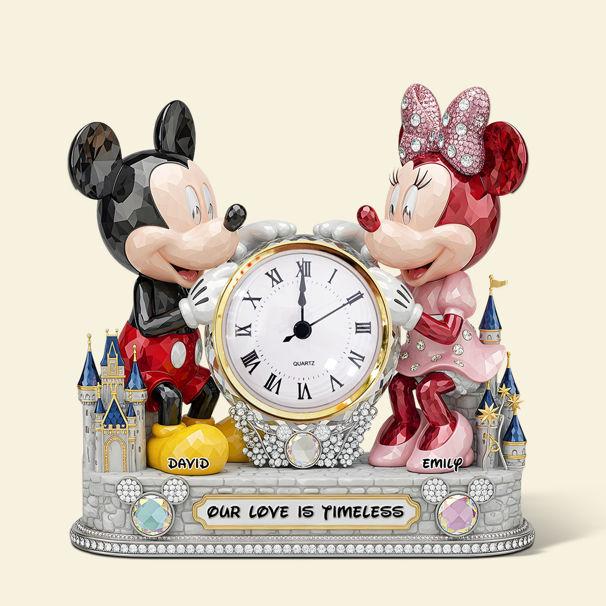 Timeless Love Couple Desk Clock Plaque - Personalized Gift For Couple 02OHPU030625-Homacus