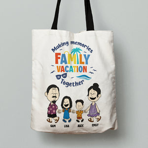 Personalized Gifts For Family, Family Vacation Cartoon Tote Bag 01PGMH150724-Homacus