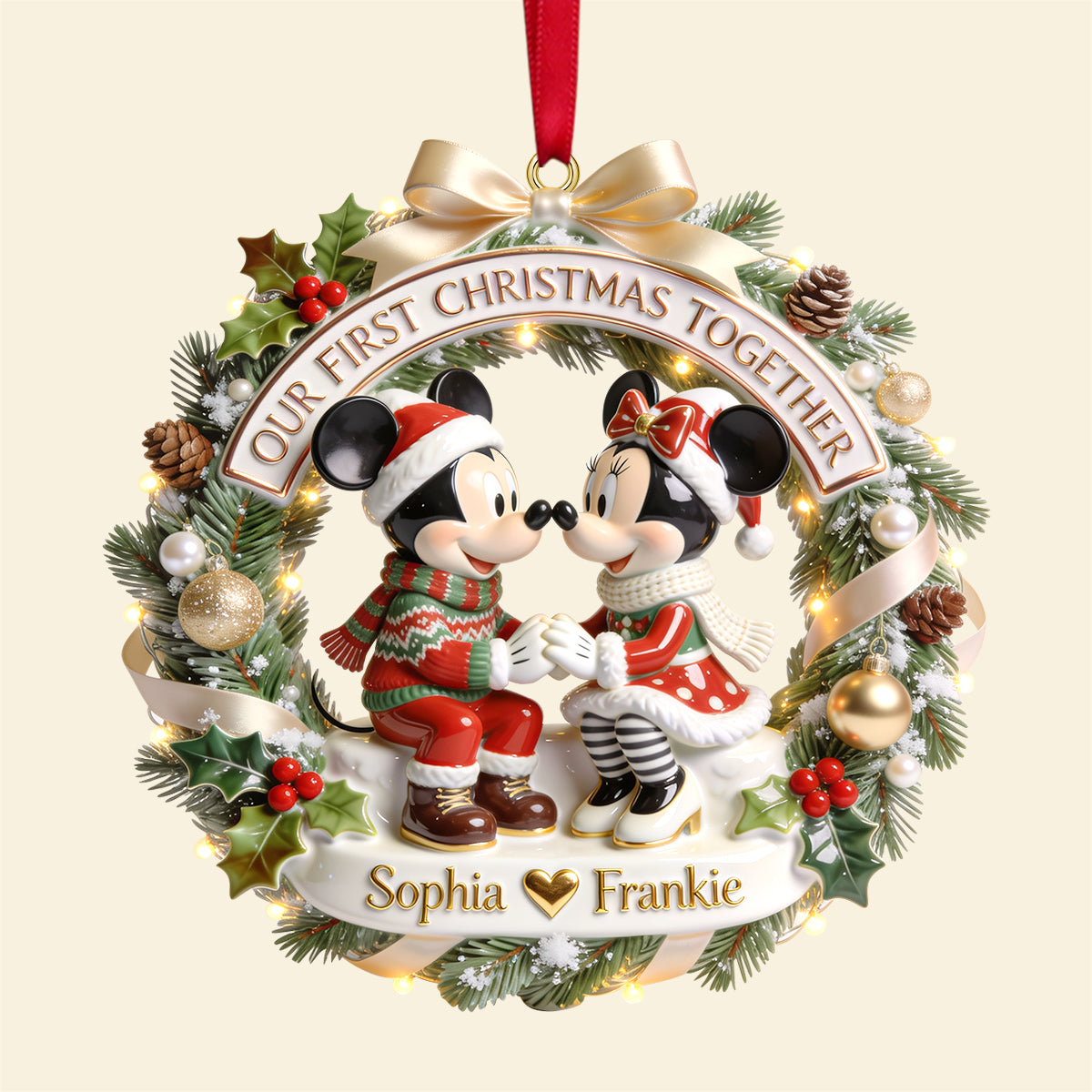 Our First Christmas Together Ornament - Personalized Gifts For Couple 05pgtn050826