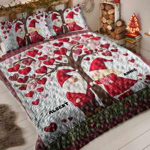 Personalized Gift For Grome Couple Valentine Quilt Bedding Set Special Line 01KALU080125-Homacus