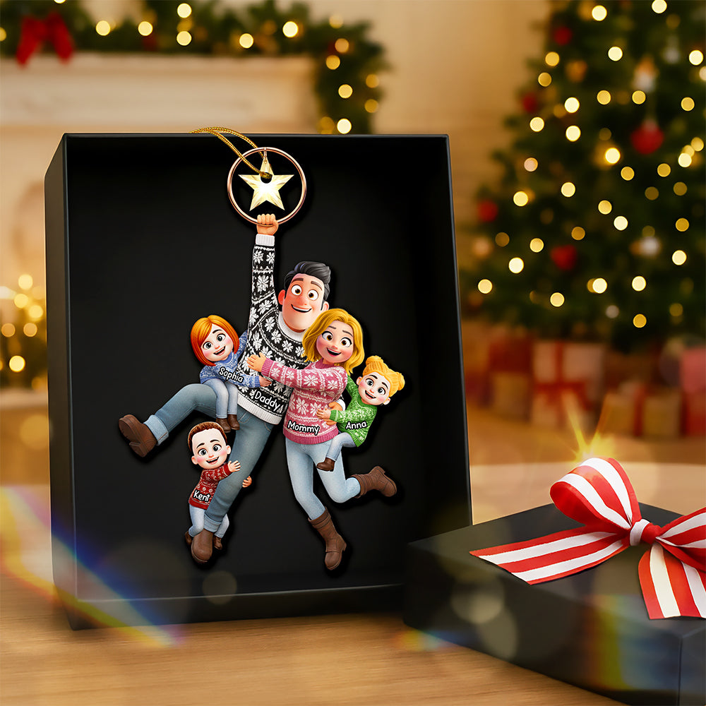 Flying Family Ornament - Personalized Gifts For Family 01qhqn300925-Homacus