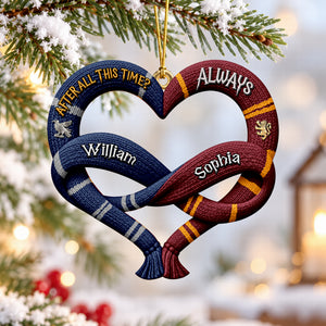 Two Houses One Heart Christmas Ornament - Personalized Gifts For Couple 01toqn220926