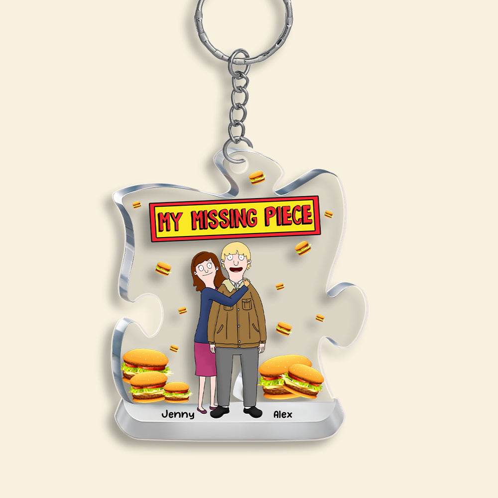 Personalized Gifts For Couple Keychain My Missing Piece 03OHMH140225HG-Homacus