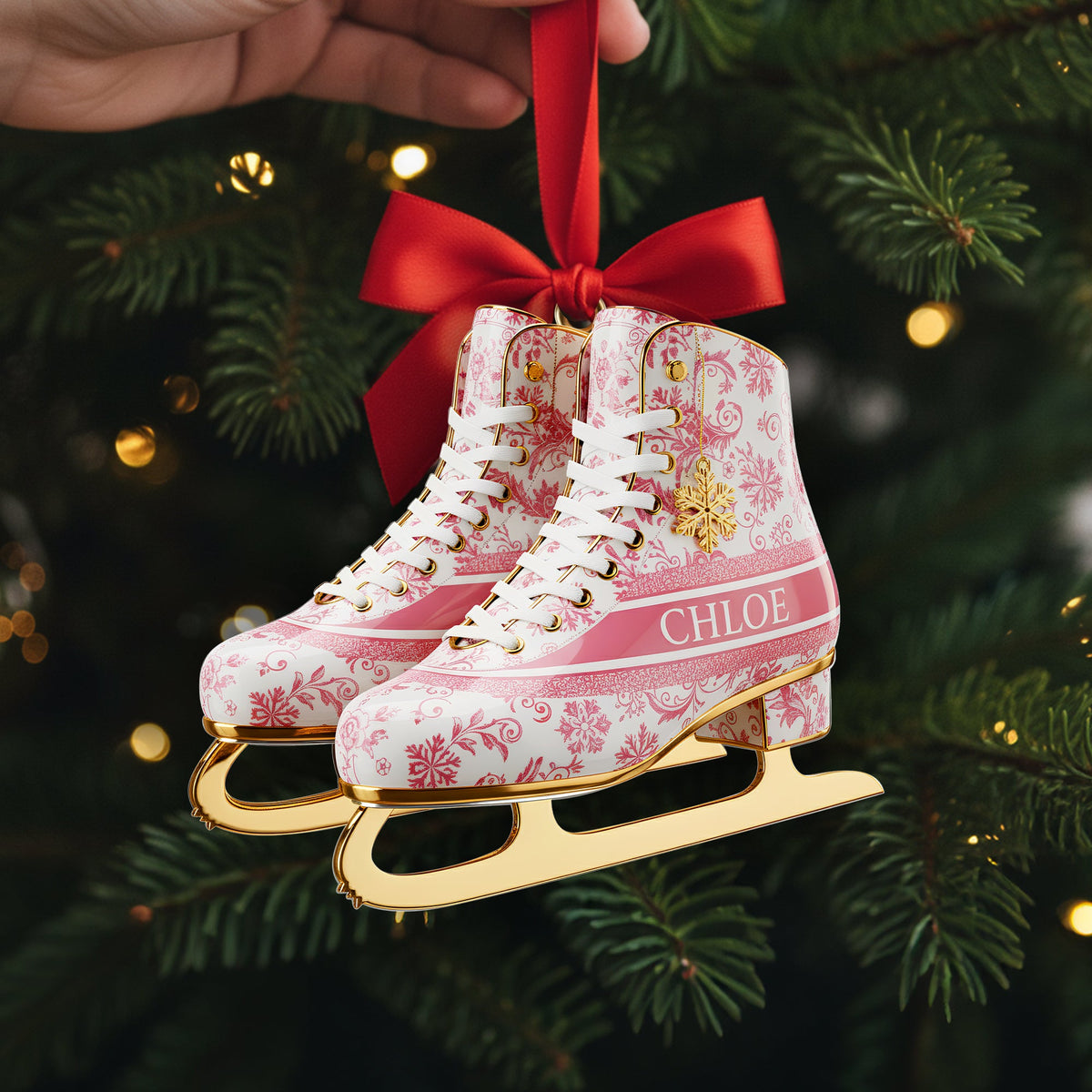 Winter Skating Ornament - Personalized Gifts For Ice Skating Lovers 05PGLU241025-Homacus