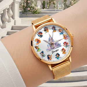 Personalized Gifts For Princess Fans Mesh Strap Quartz Watch 03TGPU180725-Homacus