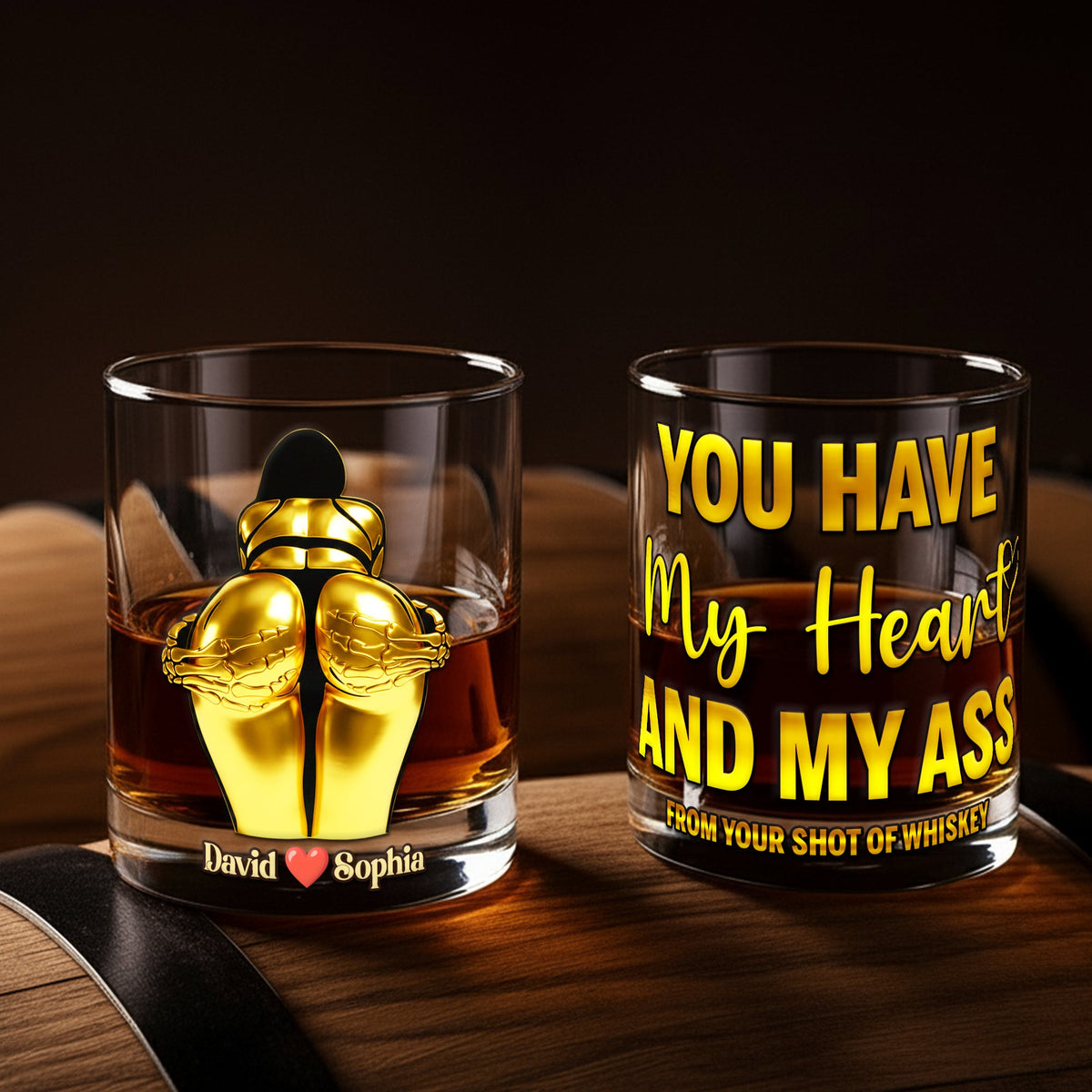 You Have My Heart Round Glass - Personalized Gifts For Couples 06NALU271125