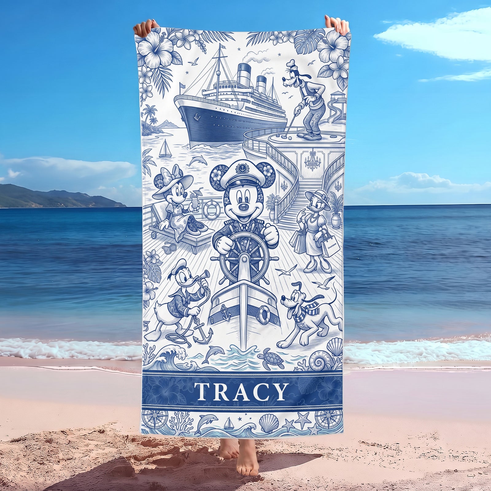 Fun Cruise Trip Beach Towel, Personalized Gifts For Cruising Lovers 04qhlu180726-Homacus