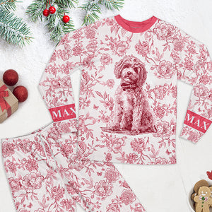 Toile de Jouy Pajama Set – Custom Photo Gifts for Dog Lovers 01pgqn090925-Homacus