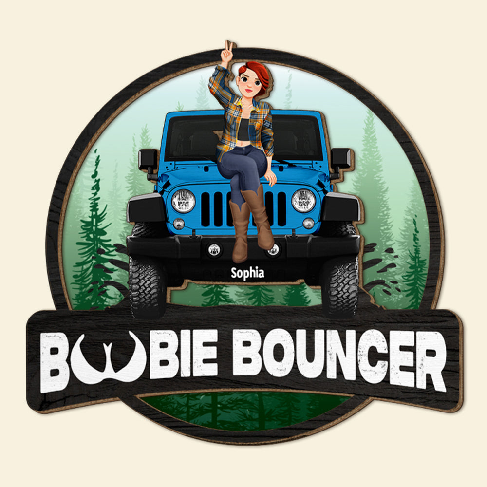 Personalized Gifts For Off Road Lover Girl Car Visor Clip Boobie Bouncer 03HUDT140225PA-Homacus