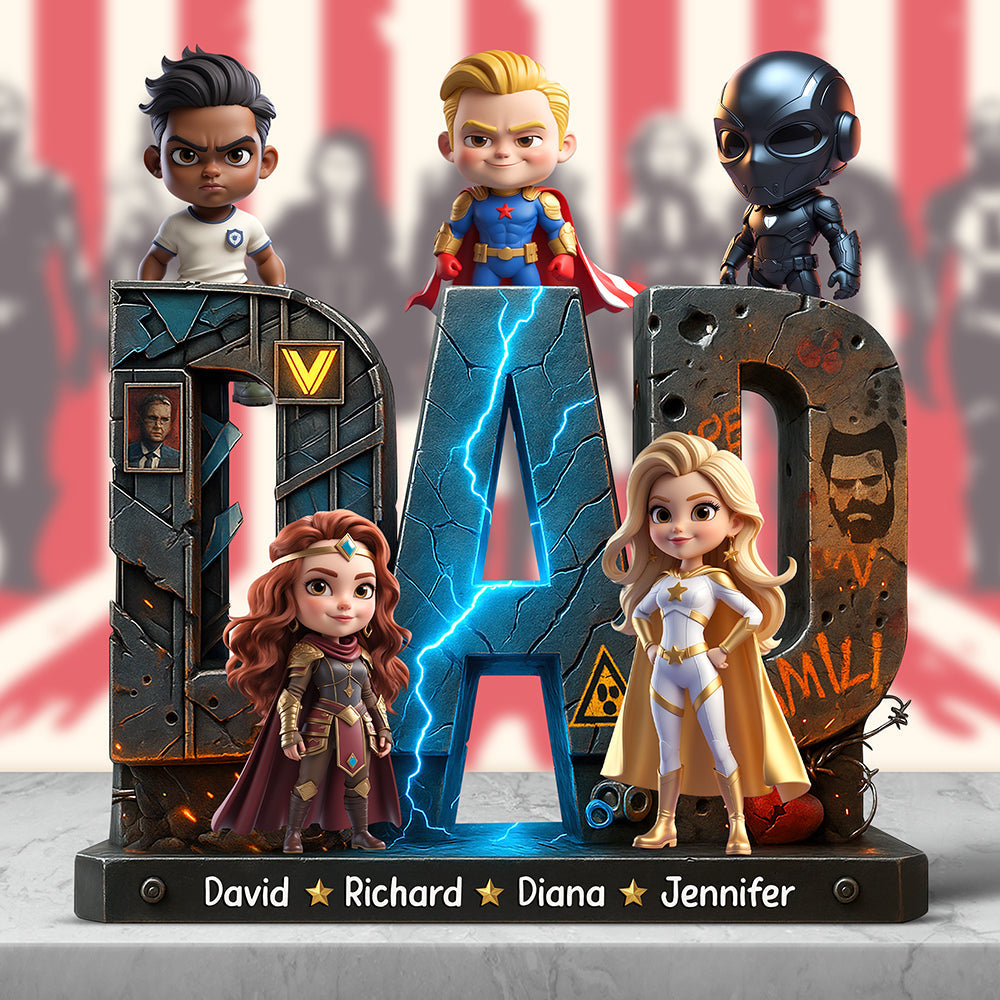 Personalized Gifts For Super Dad Plaque 05kaqn180425-Homacus