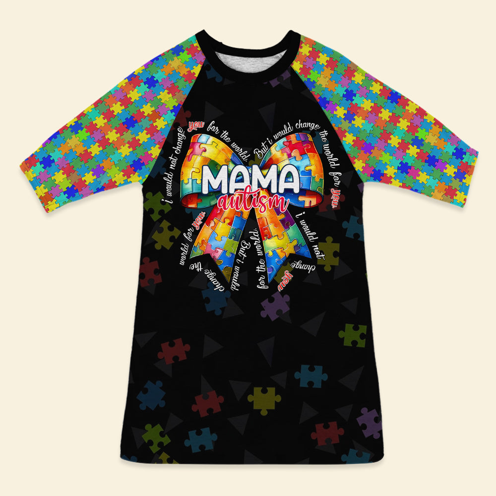 Gifts For Autism Mom Raglan Dress Autism Awareness 05XQMH180325-Homacus