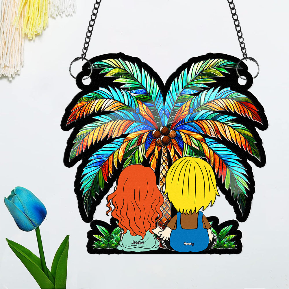 Personalized Gifts For Couple Suncatcher Ornament Summer Couple 02KAQN261224HG-Homacus