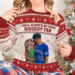 Custom Photo Gifts For Baseball Fans Christmas Ugly Sweater 03ACPU021024-Homacus