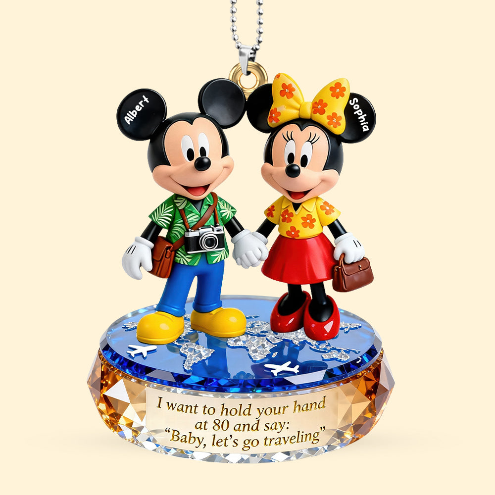 Travel Couple Car Ornament - Personalized Gifts For Couple 06toqn311225-Homacus