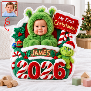 Baby First Christmas Custom Photo Pillow - Personalized Gifts For Christmas 05pgqn151026-Homacus