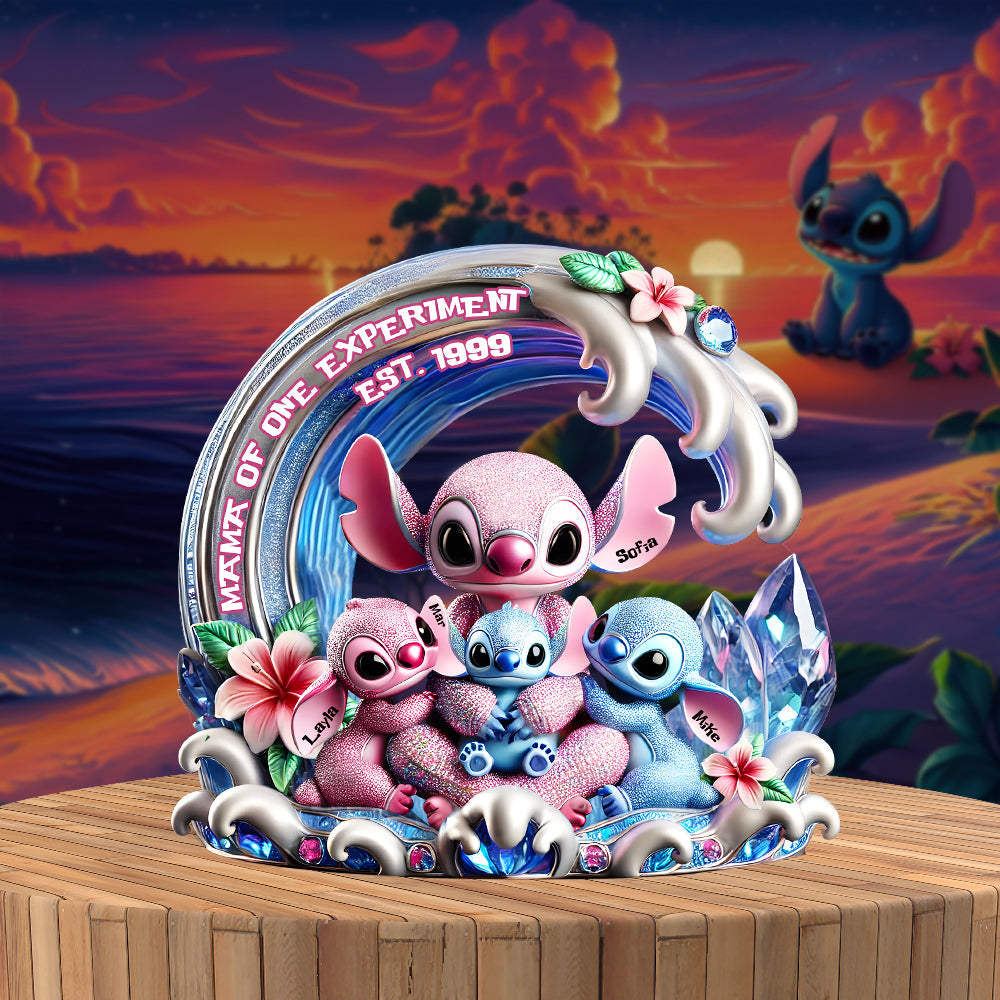 Personalized Gifts For Mom Custom Shaped Acrylic Plaque, Adorable Blue Aliens-Homacus