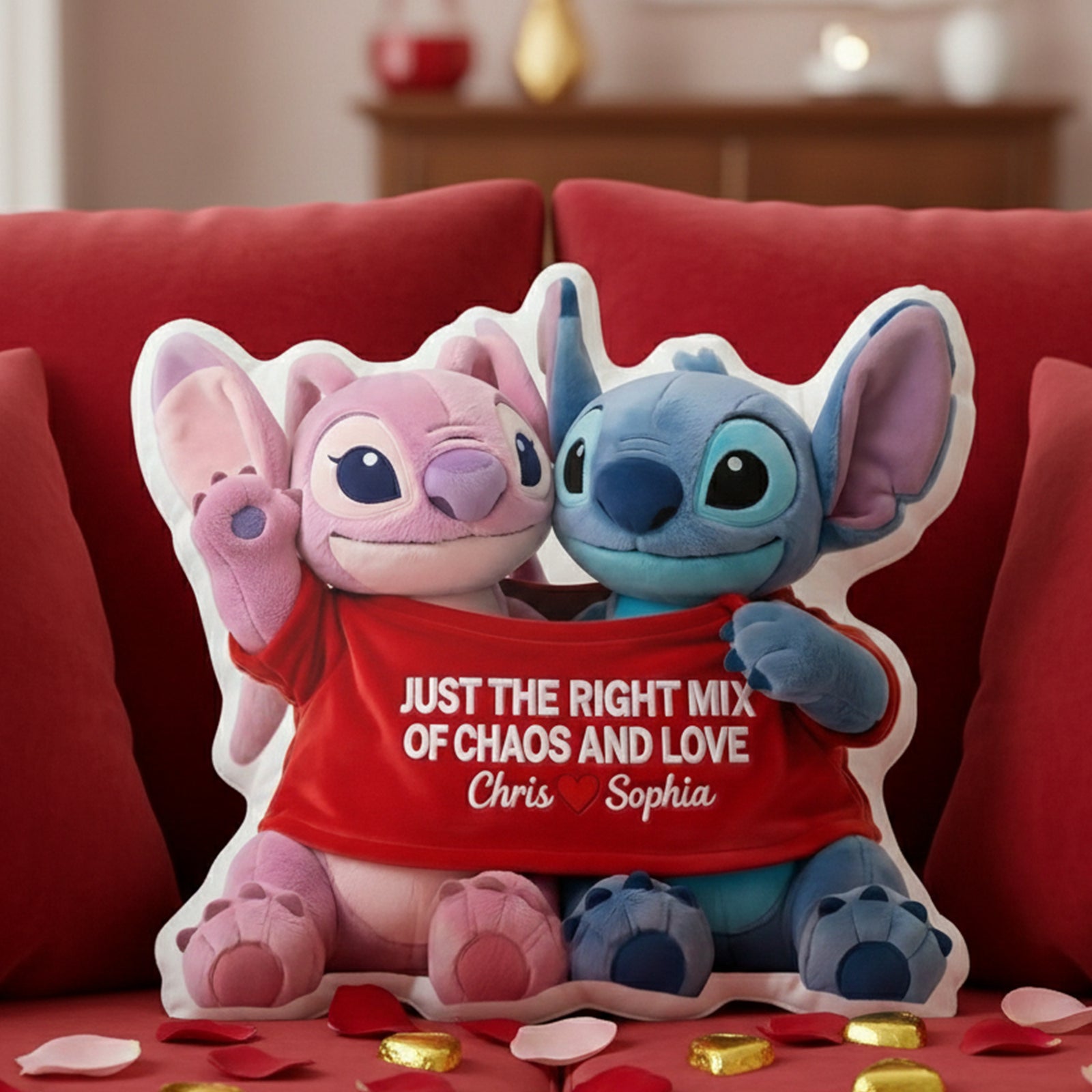 Playful Couple In Cute Shirt Shaped Pillow, Personalized Gifts For Couple 02qhlu111225-Homacus