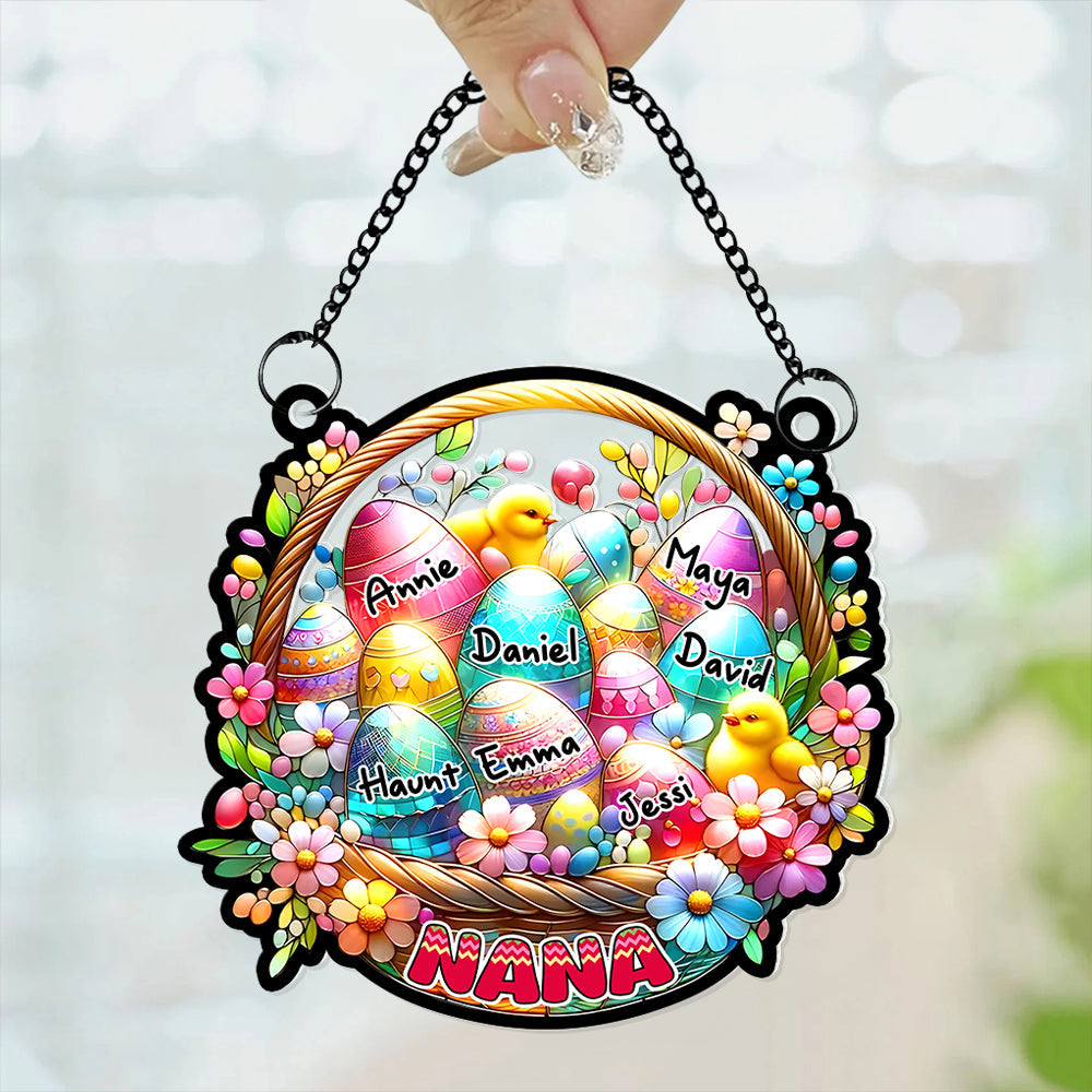 Personalized Easter Gifts For Grandma Suncatcher Ornament 01nalu060225 Easter Eggs-Homacus