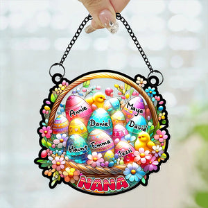 Personalized Easter Gifts For Grandma Suncatcher Ornament 01nalu060225 Easter Eggs-Homacus