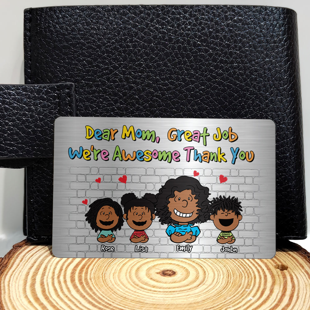 Personalized Gifts For Mom Aluminum Wallet Card Babies Say Thank Mom 02KAMH181224HH-Homacus