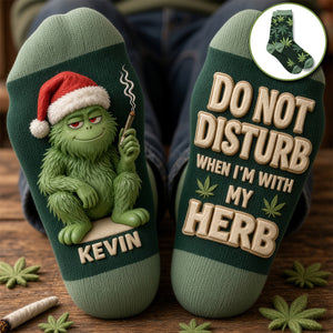 I'm With My Herbs Middle Tube Socks - Personalized Gifts For Stoner Socks 04TOTA190926