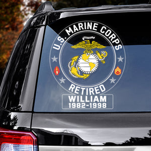 Custom Military Branches Gifts For Veteran Car Decal 06qhqn040724-Homacus