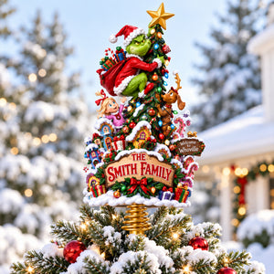 Cheeky Christmas Village Tree Topper - Personalized Gifts For Family 10tyqn290926