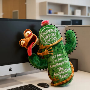 Fun Lizard Hugging Emotional Support Cactus Custom Shape Pillow - Personalized Gifts For Coworker 04qhqn221125-Homacus