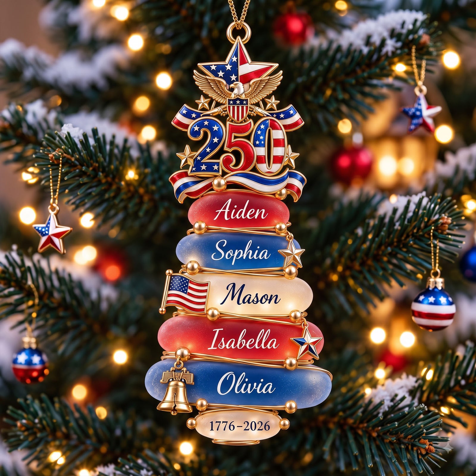 Patriot Family Acrylic Ornament - Personalized Christmas Gifts For Family 03palu101026-Homacus