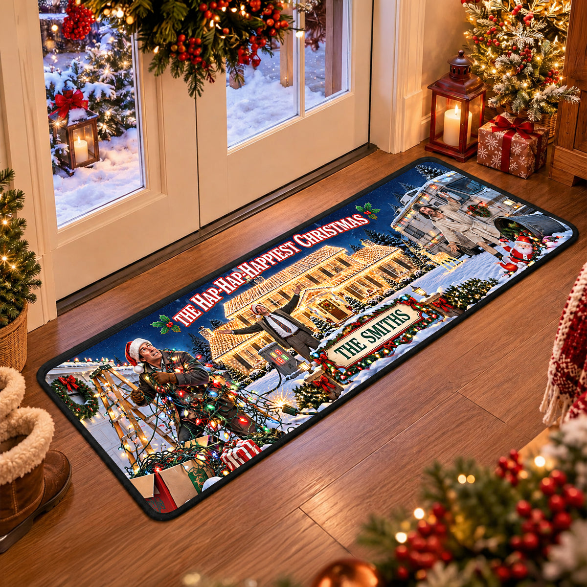 The Happiest Christmas Runner Rug - Personalized Funny Gifts For Movie Lovers 05haqn240926-Homacus