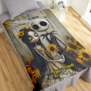 Personalized Halloween Gifts For Couple Blanket 85acpu290824-Homacus