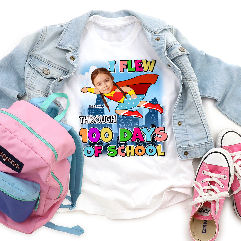 Custom Photo Gifts For Kids Shirt 04topu110125 100 Days Of School-Homacus